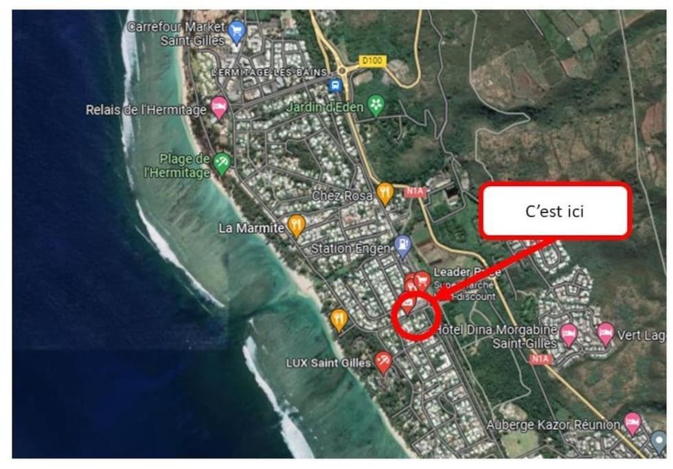 Kazacoco Bungalow A 5 Min A Pieds Du Lagon La Saline Les Bains Eksteriør billede